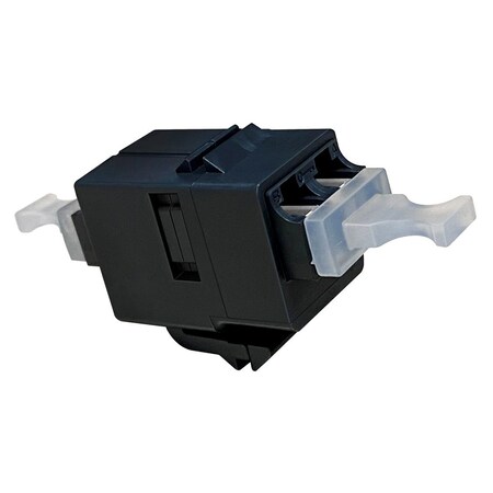 Commscope Fiber Optic Lc Duplex Keyed Adapter, Sl, Black, Single Pack 1-1933422-1